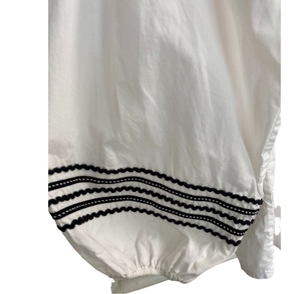 Joie Ghada Smocked Top Black and White Size Small - Picture 6 of 10